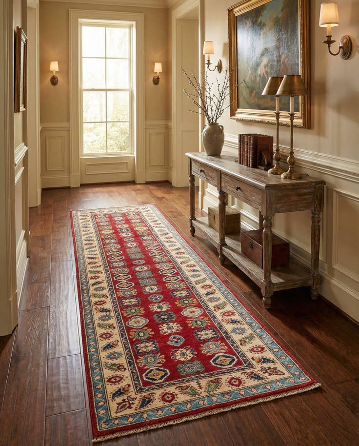 Detail image of 2' 10 x 10' 3 Hand Knotted Kazak Runner Rug