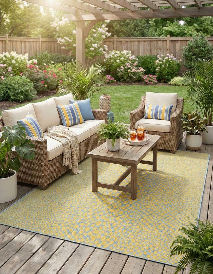 Detail image of 7' 10 x 10' Easy-Clean Jill Zarin Cape Town Indoor / Outdoor Rug