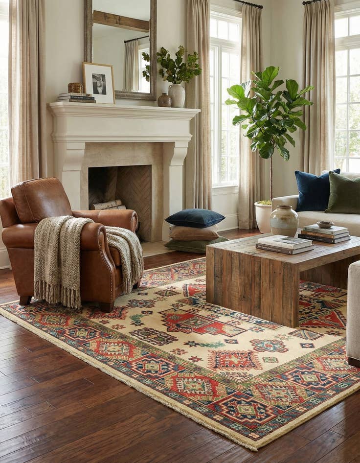 Detail image of 5' 6 x 7' 7  Hand Knotted Kazak Rug