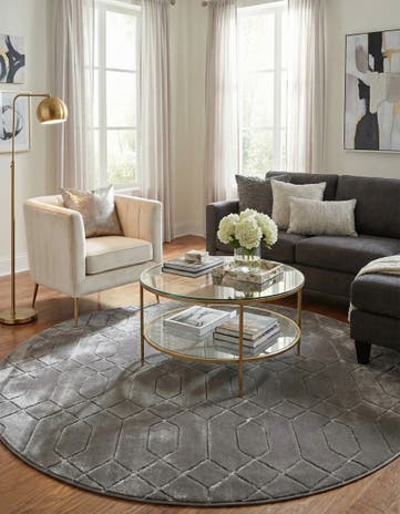 7' 10 x 7' 10 Marilyn Monroe™ Glam Trellis Round Rug