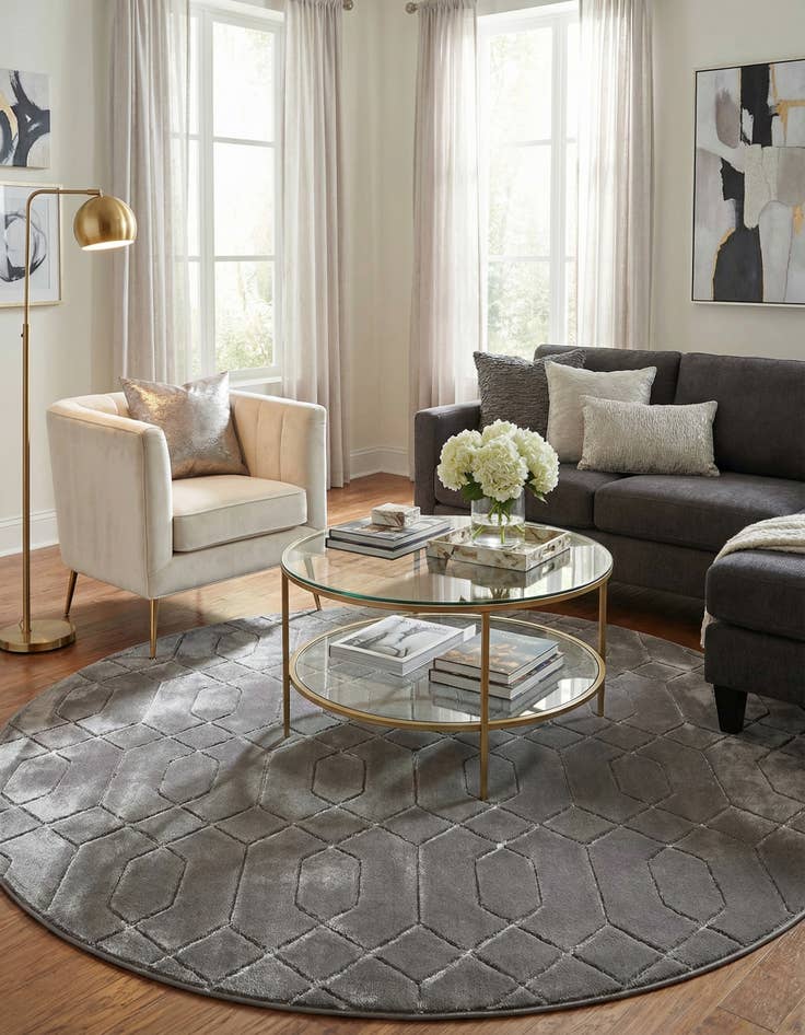 Detail image of  7' 10 x 7' 10  Marilyn Monroe™ Glam Trellis Round Rug