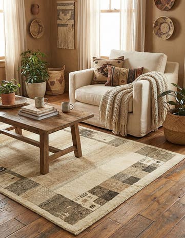 3' 10 x 6' Hand Knotted Kashkuli Gabbeh Wool Rug