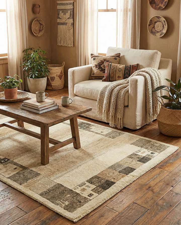 3' 10 x 6' Hand Knotted Kashkuli Gabbeh Wool Rug