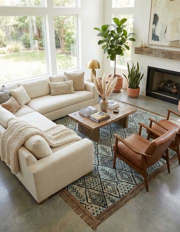 6' 6 x 9' 2 Hand Knotted Darya Wool Rug