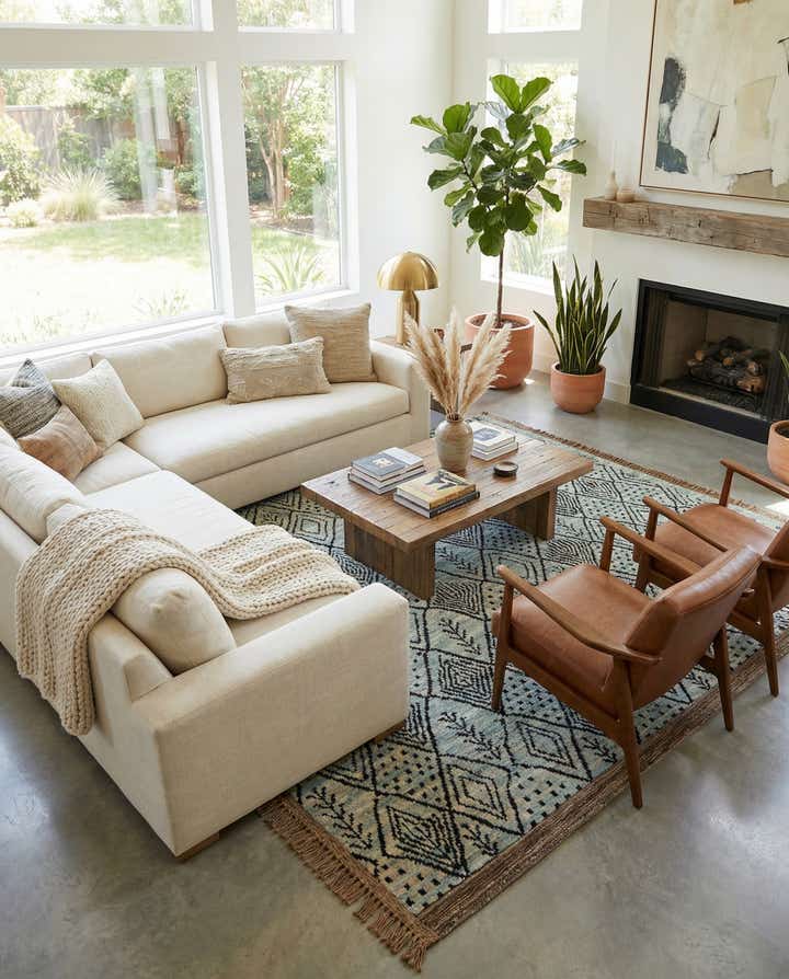 6' 6 x 9' 2 Hand Knotted Darya Wool Rug