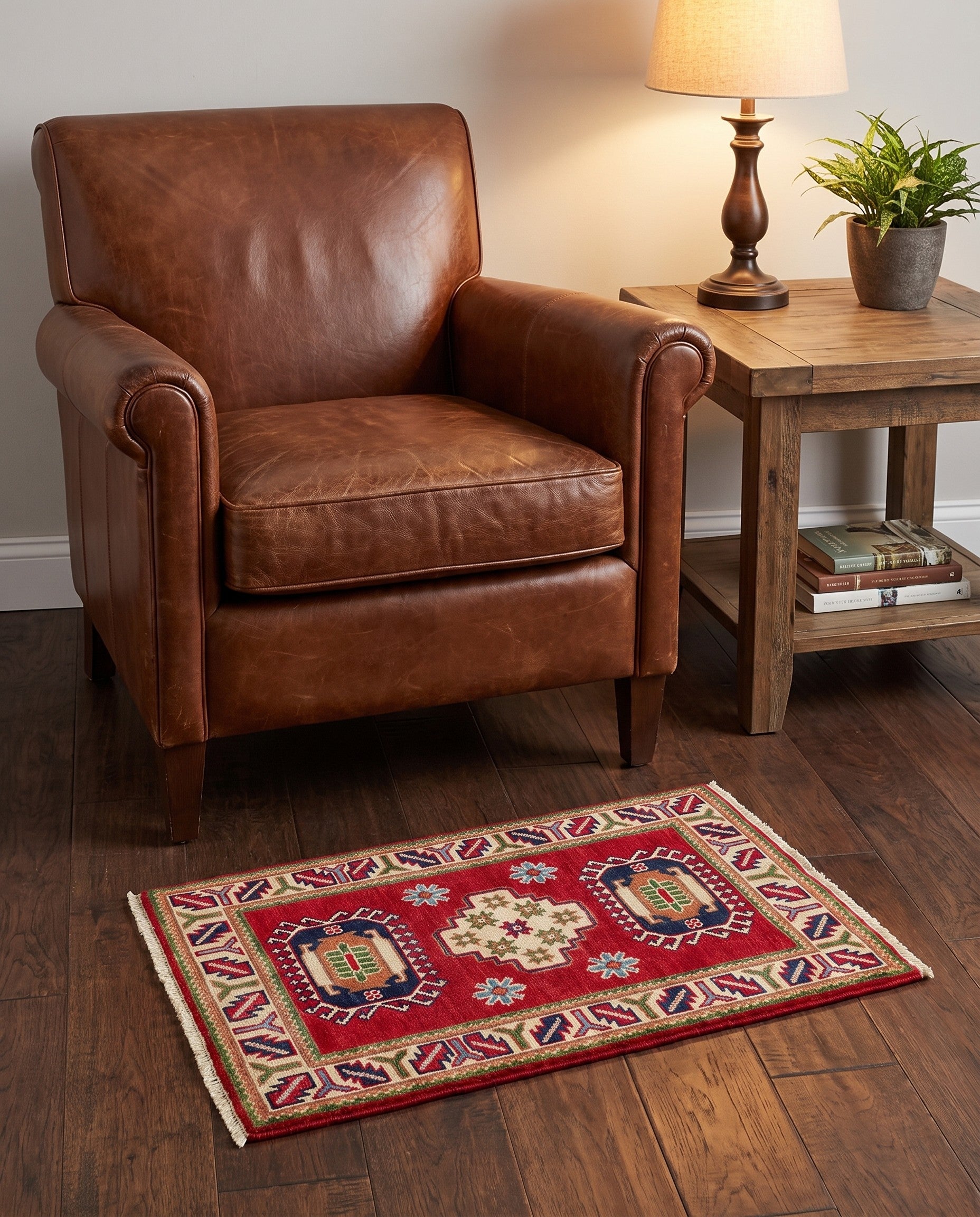 2' x 3' 1 Hand Knotted Kazak Rug
