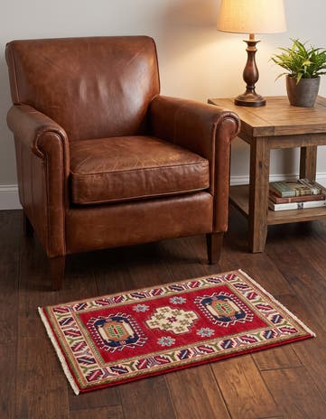 2' x 3' 1 Hand Knotted Kazak Rug