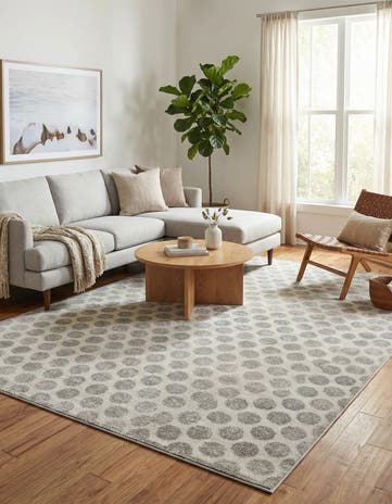 Gray Easy-Clean Sabrina Soto Indoor / Outdoor Rug