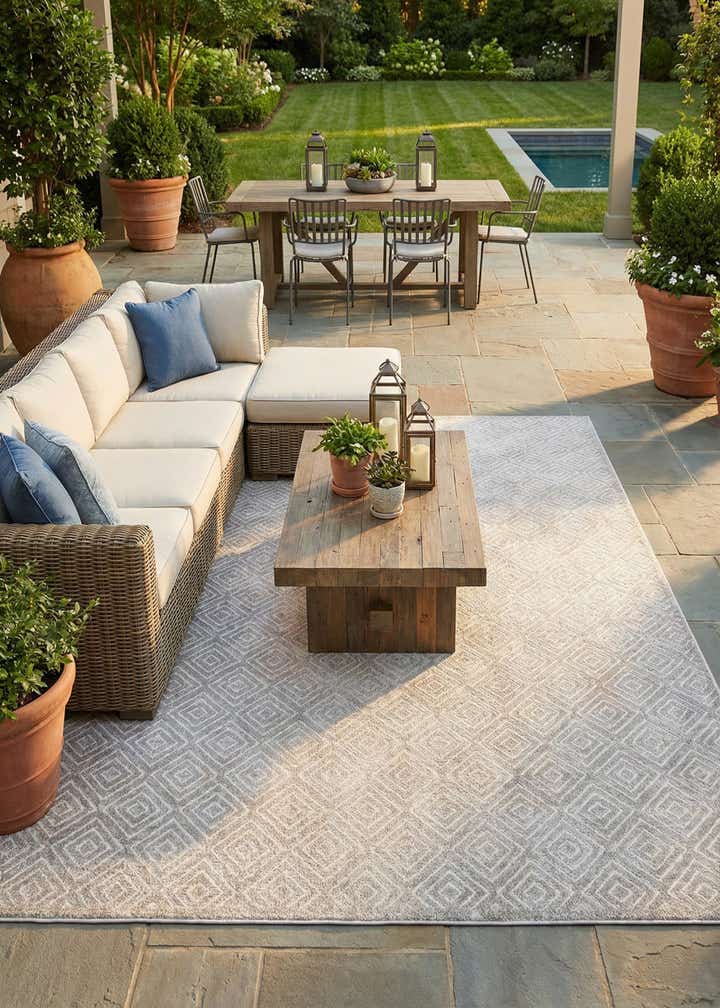 10' x 14' Easy-Clean Sabrina Soto Indoor / Outdoor Rug