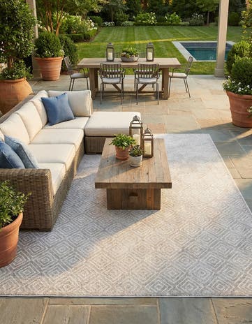 10' x 14' Easy-Clean Sabrina Soto Indoor / Outdoor Rug
