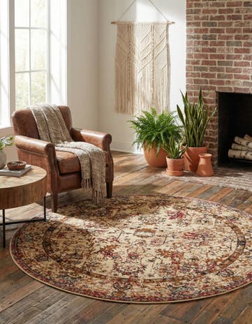 5' 3 x 5' 3 Saturn Round Rug
