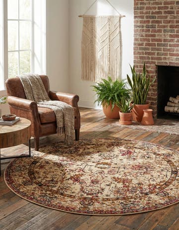 5' 3 x 5' 3 Saturn Round Rug