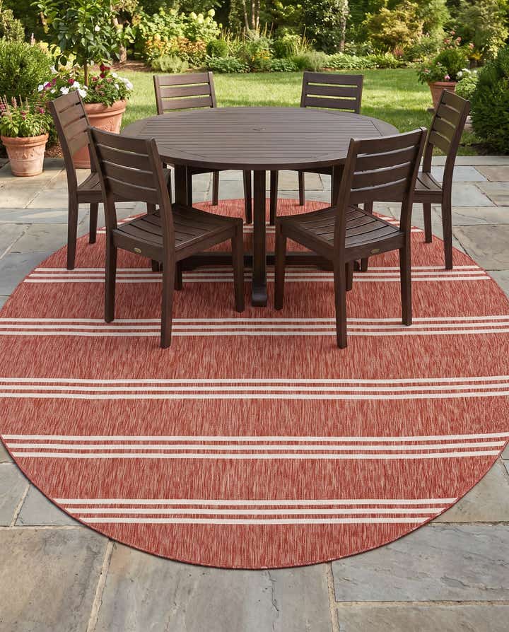 10' 8 x 10' 8 Easy-Clean Jill Zarin Anguilla Indoor / Outdoor Round Rug