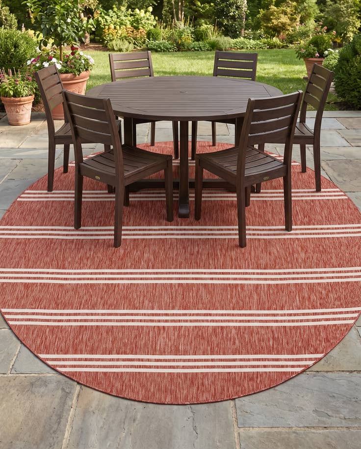Detail image of 10' 8 x 10' 8 Easy-Clean Jill Zarin Anguilla Indoor / Outdoor Round Rug