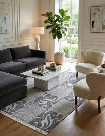 5' 7 x 7' 11 Hand Knotted Darya Wool Rug