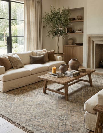 6' 8 x 9' 9 Hand Woven Kilim Maymana Wool Rug