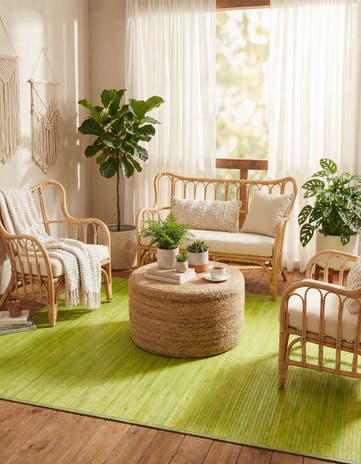 Green Bamboo Rug