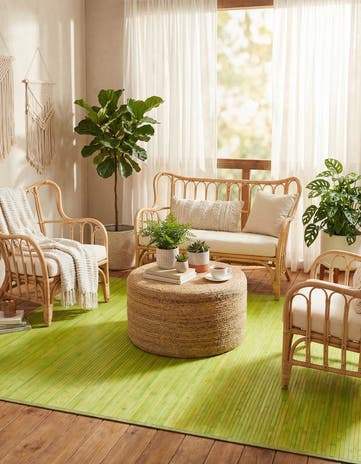 Green Bamboo Rug