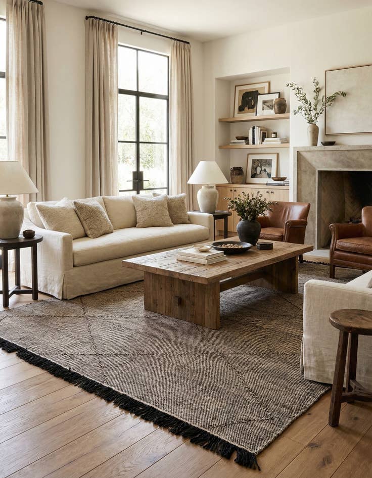 Detail image of 8' 6 x 9' 10  Hand Knotted Moroccan Wool Rug