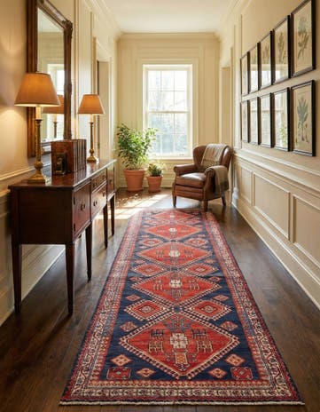 3' 9 x 11' 11 Hamedan Runner Rug
