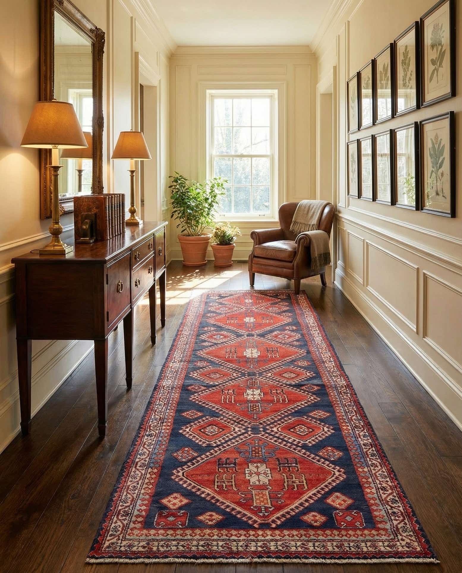 3' 9 x 11' 11 Hamedan Runner Rug