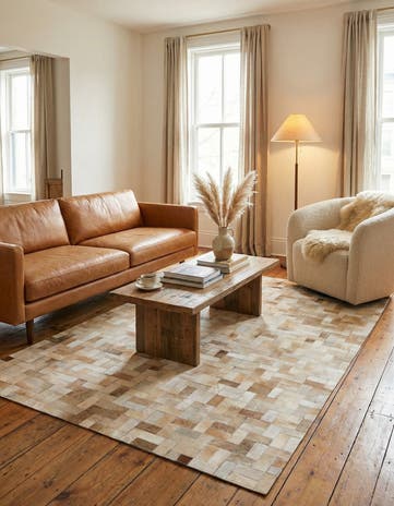 5' x 7' 11 Cowhide Stocks Rug