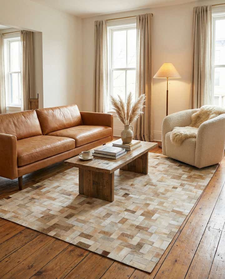 5' x 7' 11 Cowhide Stocks Rug