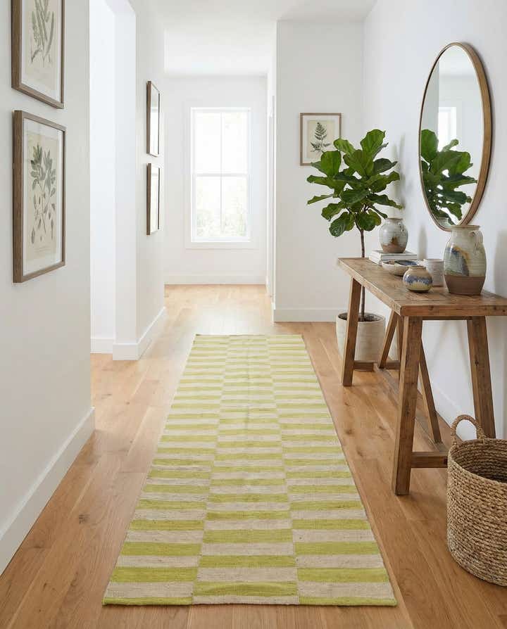 2' 6 x 9' 7 Hand Woven Kilim Modern Wool Runner Rug