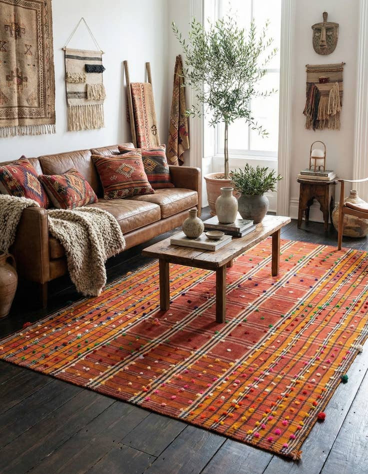 Detail image of 5' x 7' 3 Jajim Rug