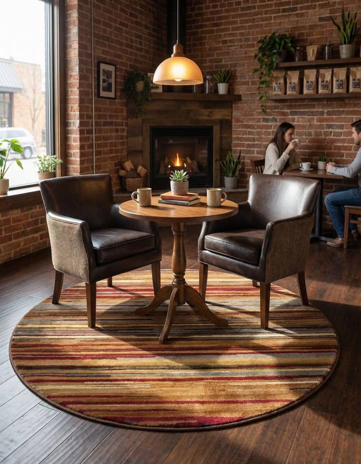 Detail image of 4' x 4' Coffee Shop Round Rug