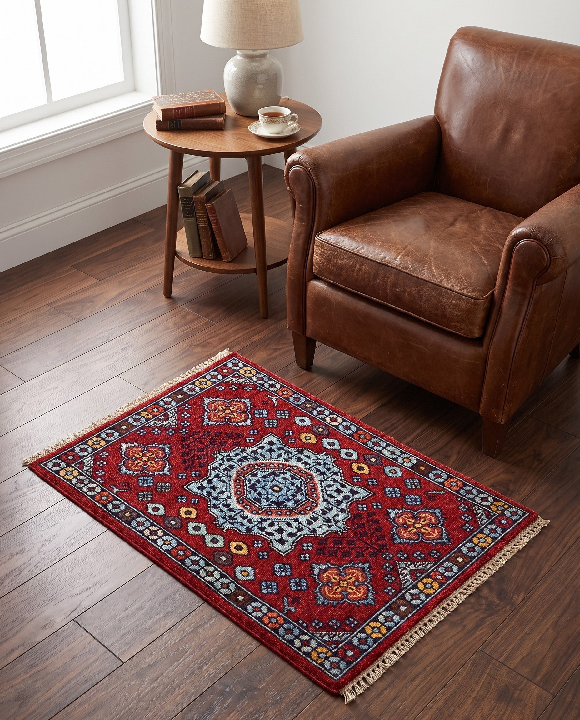 1' 11 x 2' 11 Hand Knotted Mamluk Ziegler Rug