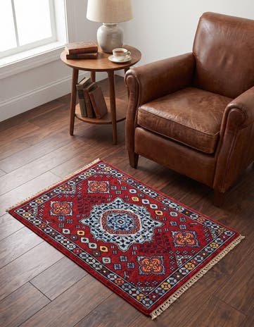 1' 11 x 2' 11 Hand Knotted Mamluk Ziegler Rug