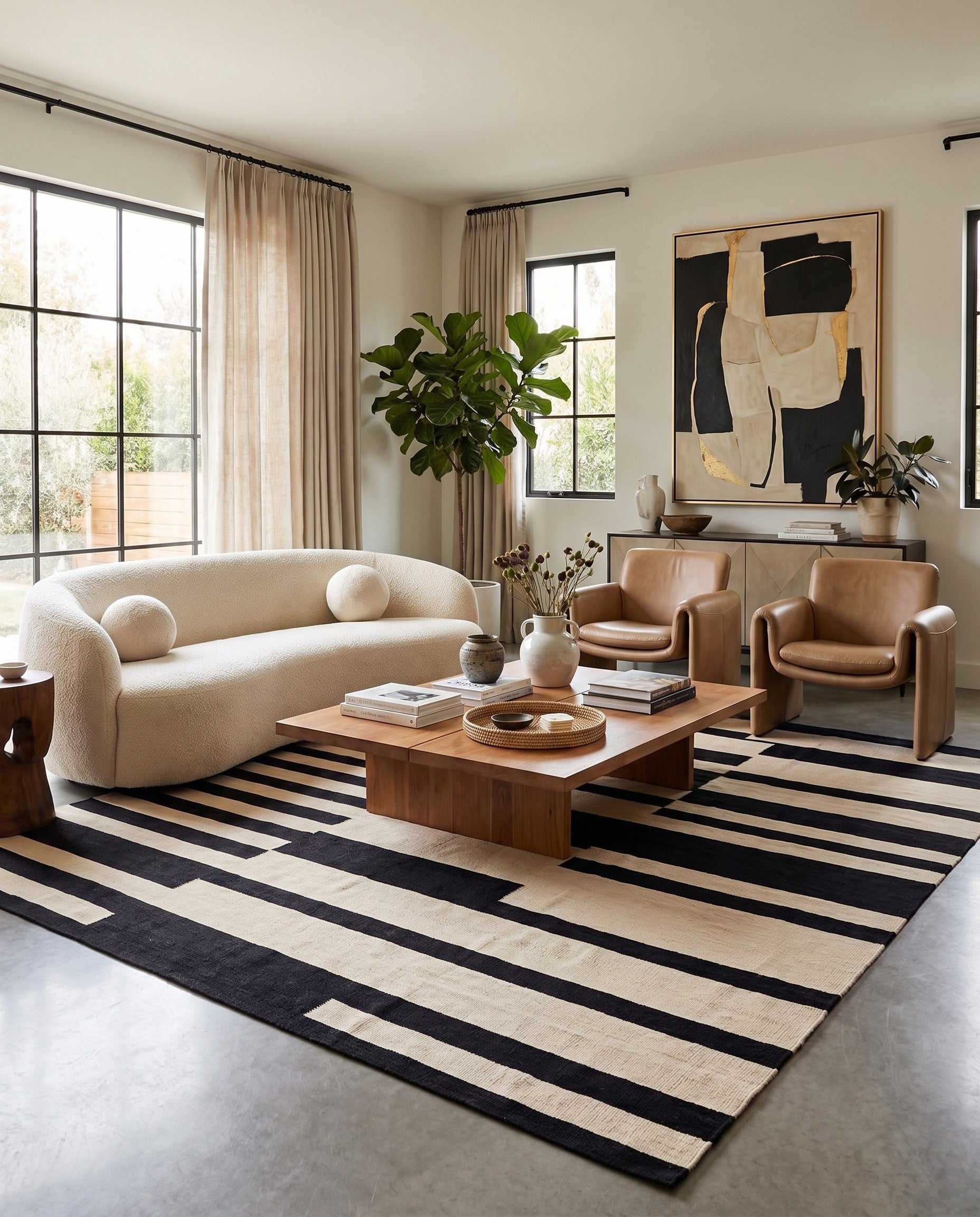 8' 7 x 9' 7 Hand Woven Kilim Modern Wool Rug