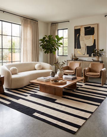 8' 7 x 9' 7 Hand Woven Kilim Modern Wool Rug