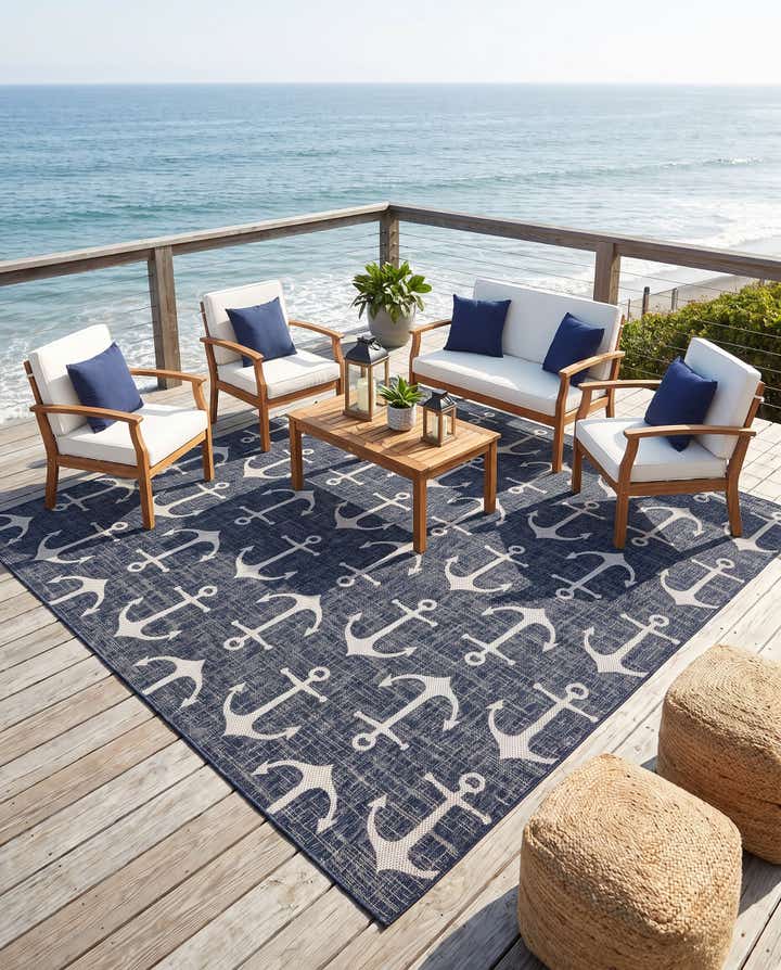 305cm x 305cm Makkelijk schoon te maken Coastal Binnen / buiten Vierkant Vloerkleed
