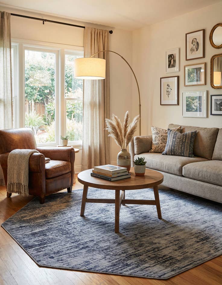 Detail image of  7' 7 x 7' 7 Asha Octagon Rug