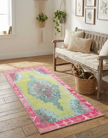 2' x 4' Washable Timeless Runner Rug