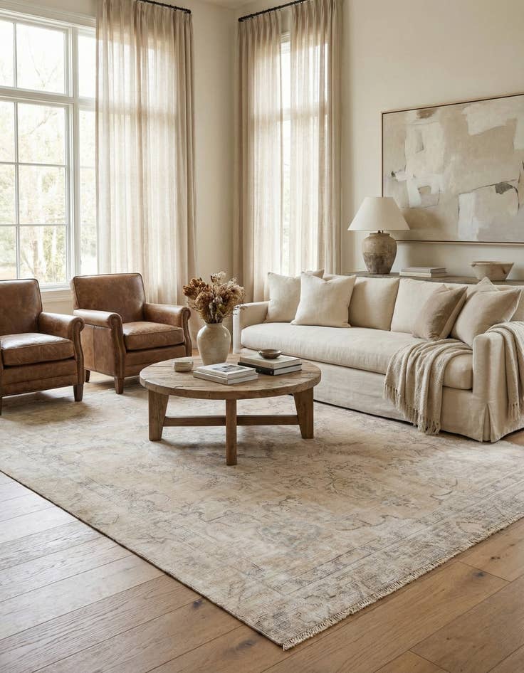 Detail image of 6' 2 x 8' 9  Hand Knotted Ultra Vintage Persian Wool Rug