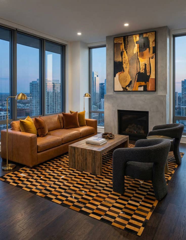 Detail image of  8' 2 x 10' 1 Cowhide - Patchwork Rug