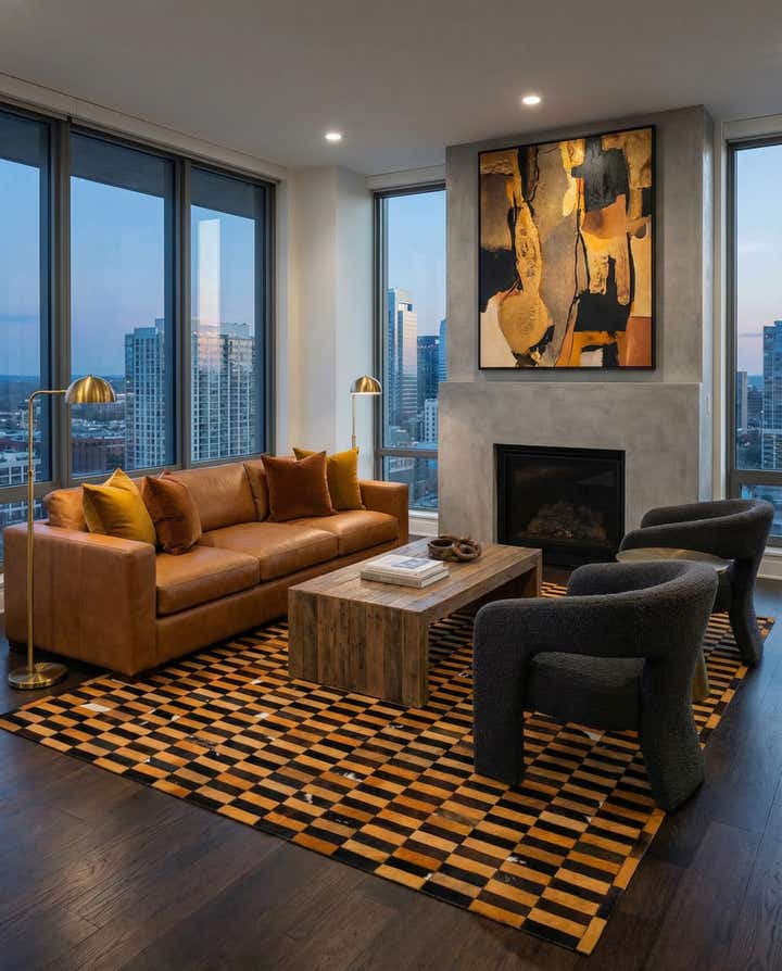 8' 2 x 10' 1 Cowhide - Patchwork Rug