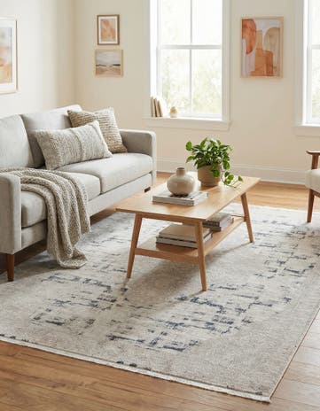 Gray New Vintage Rug