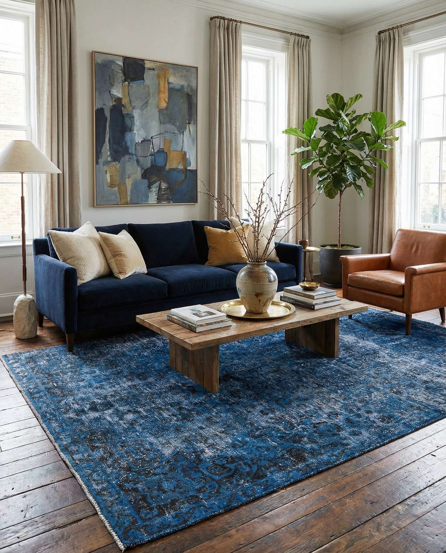 6' 4 x 9' 10 Hand Knotted Ultra Vintage Persian Wool Rug