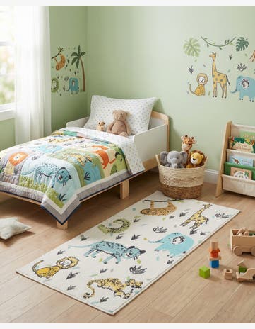 2' 2 x 4' Animals Whimsy Kids Runner Rug