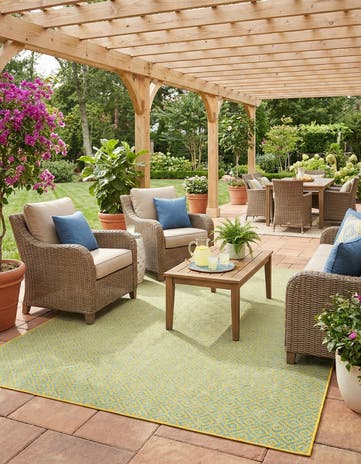 7' 10 x 10' Easy-Clean Jill Zarin Costa Rica Indoor / Outdoor Rug