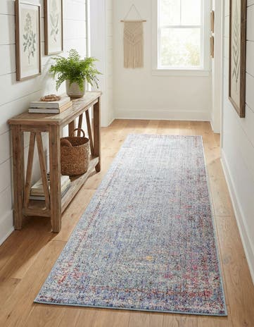 Violet Aqua Runner Rug