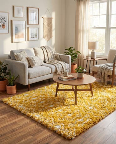  4' x 4' Moroccan Trellis Shag Square Rug