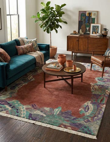 6' 7 x 9' 10 Hand Knotted Nepal Wool Rug