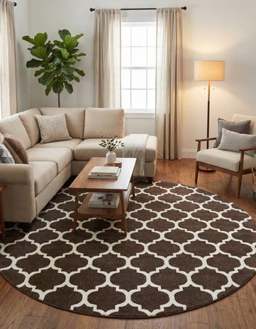 10' x 10' Lattice Round Rug