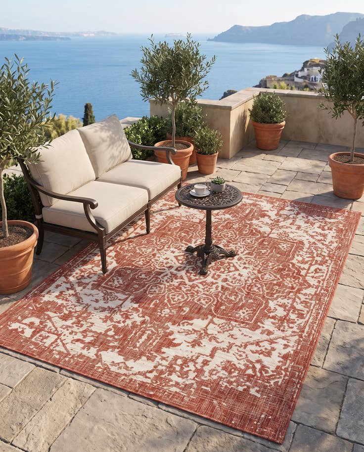 Detail image of 5' 3 x 8' Easy-Clean Jill Zarin Dubai Indoor / Outdoor Rug