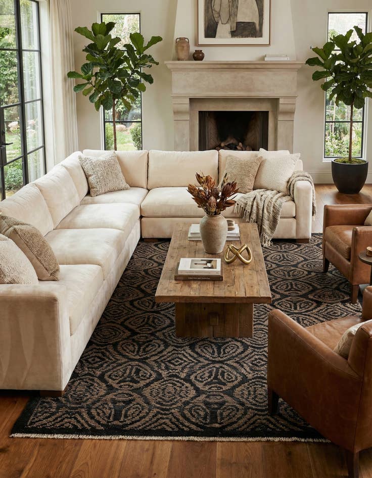 Detail image of 5' 8 x 10' 2  Hand Knotted Darya Wool Rug